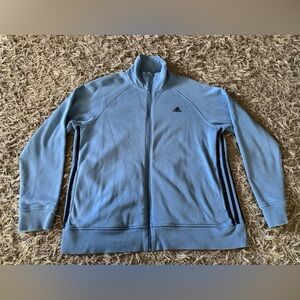 Women’s Adidas Full Zip Fleece Sweater Size XL Blue EUC